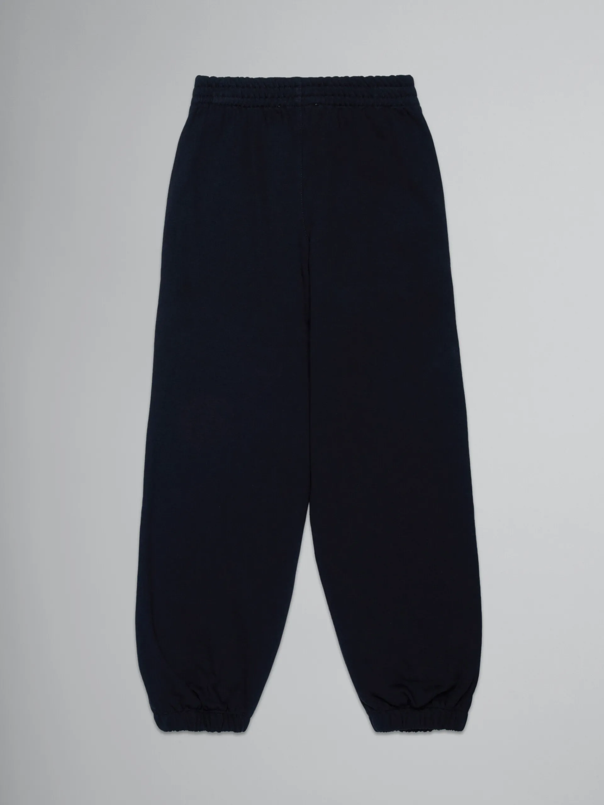 Kids>Marni Balck Fleece Baggy Trousers With Logo BLACK
