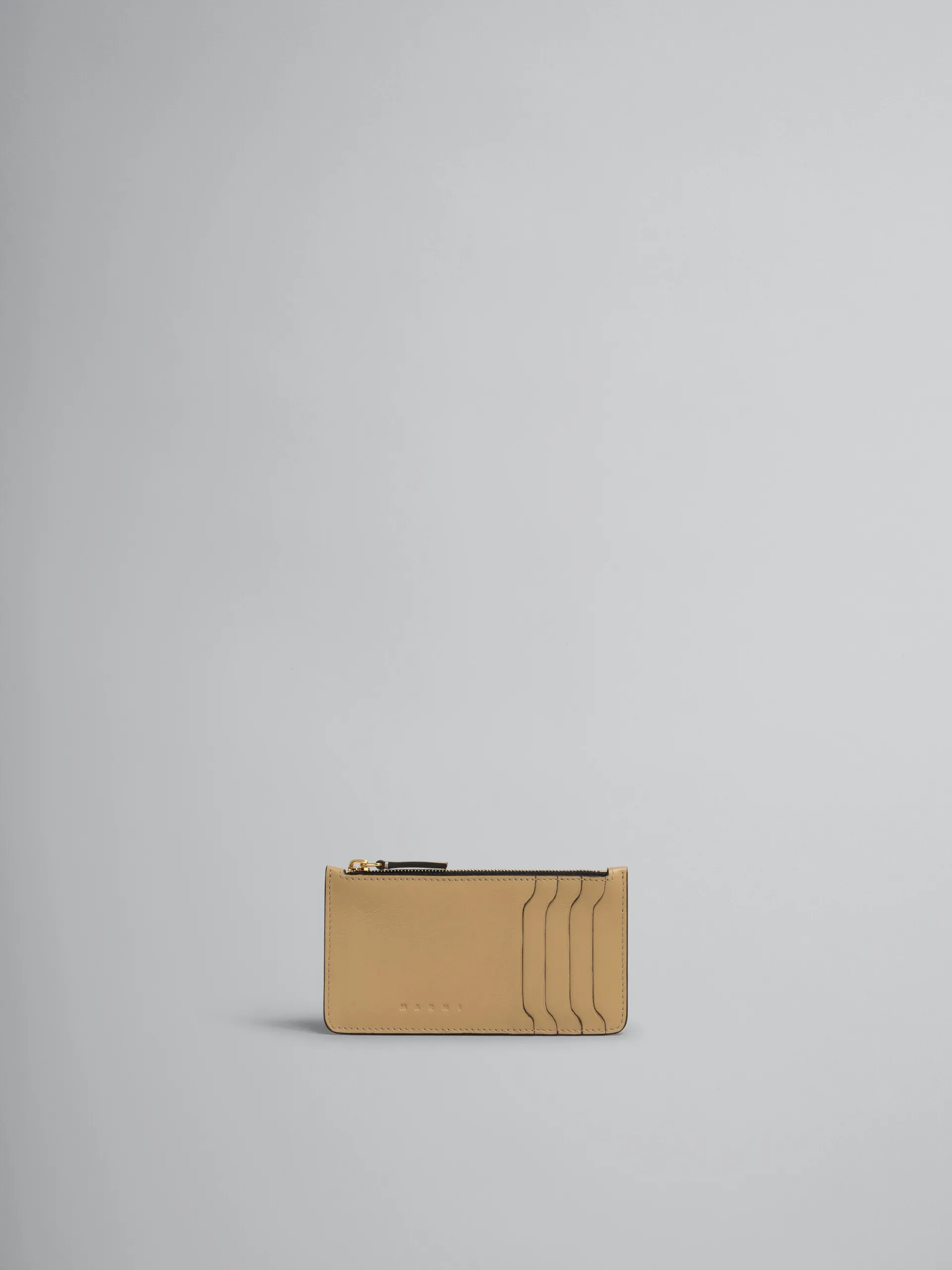 Wallets & Small Leather Goods>Marni Beige Leather Card Case NOMAD/BEIGE