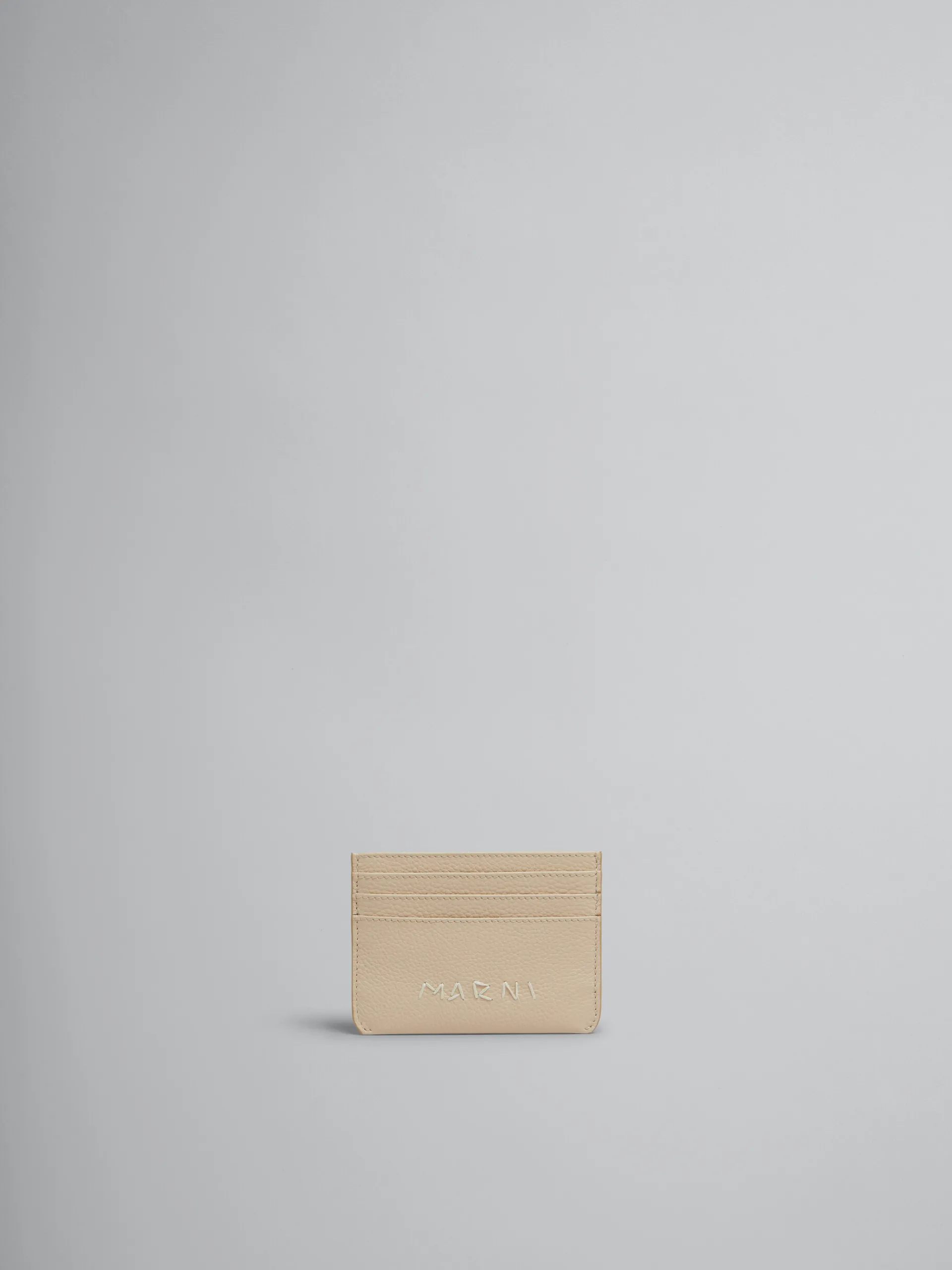 Wallets & Small Leather Goods>Marni Beige Leather Cardholder With Mending SOFTBEIGE