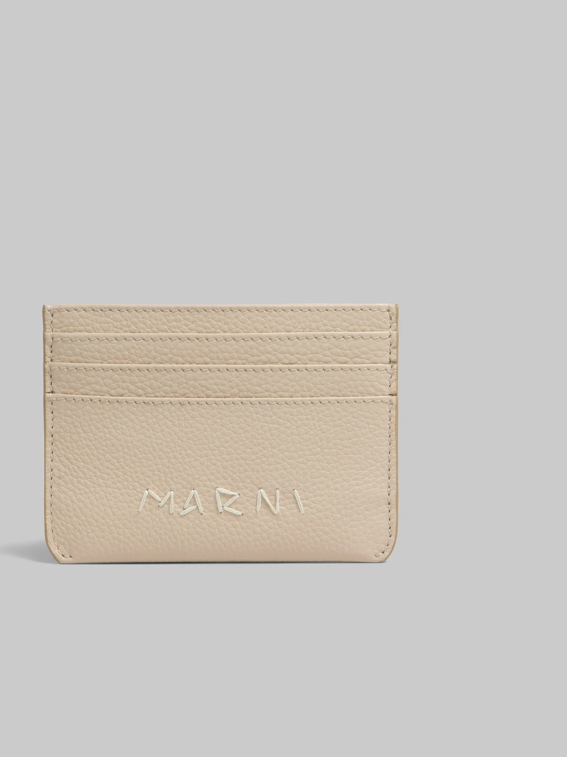 Wallets & Small Leather Goods>Marni Beige Leather Cardholder With Mending SOFTBEIGE