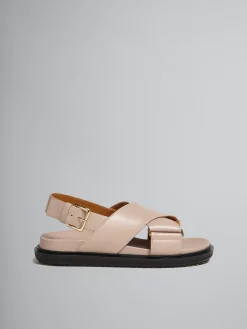 Slides & Sandals | Fussbett>Marni Beige Leather Fussbett DESERTBEIGE