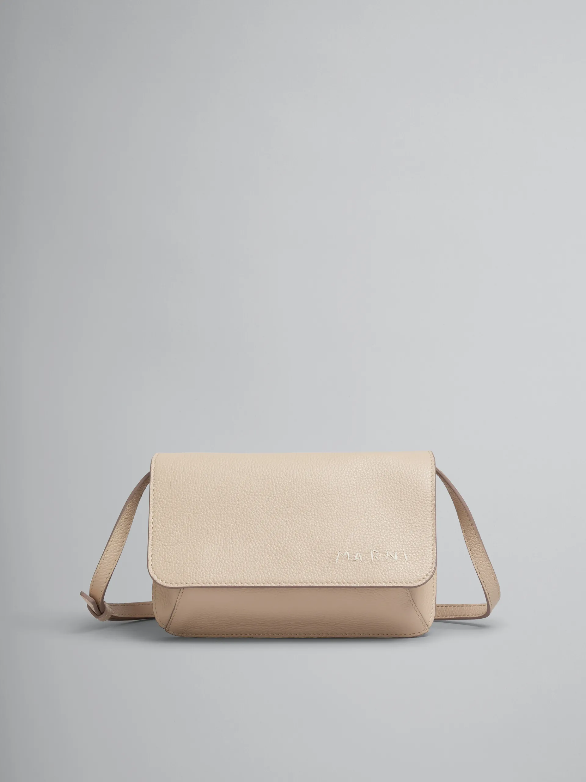 Wallets & Small Leather Goods>Marni Beige Leather Shoulder Bag With Mending SOFTBEIGE