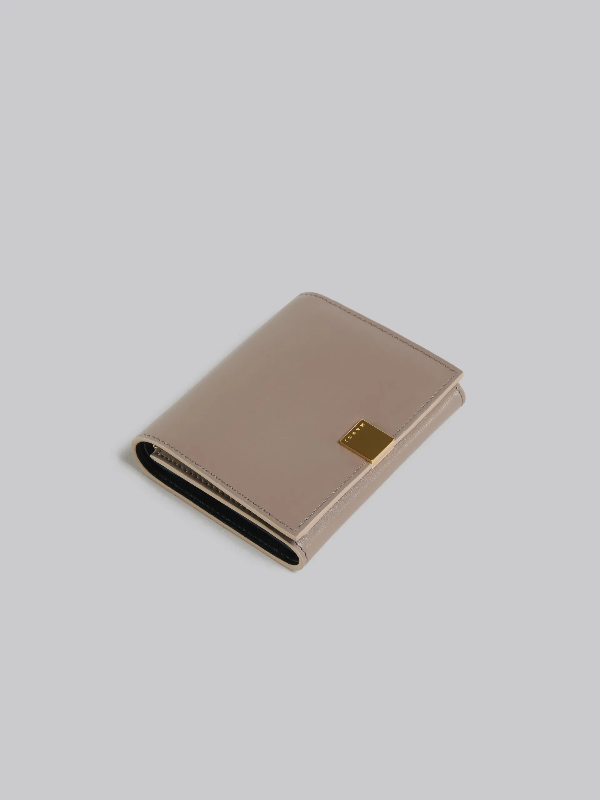 Wallets & Small Leather Goods>Marni Beige Leather Trifold Prisma Wallet CORK
