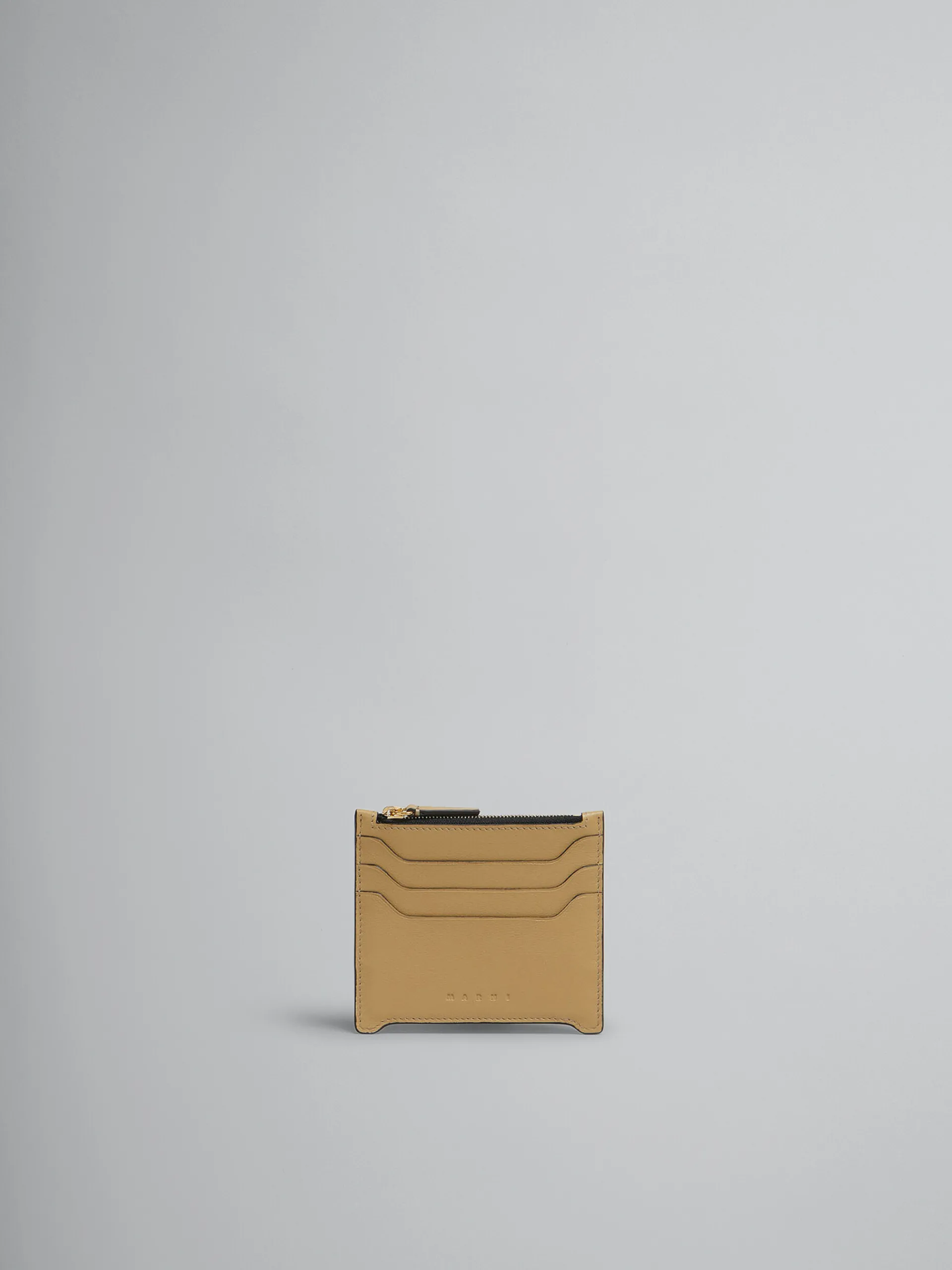 Wallets & Small Leather Goods>Marni Beige Leather Trunkaroo Card Case NOMAD/BEIGE
