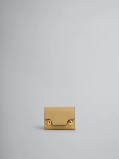 Wallets & Small Leather Goods>Marni Beige Leather Trunkaroo Trifold Wallet NOMAD/BEIGE
