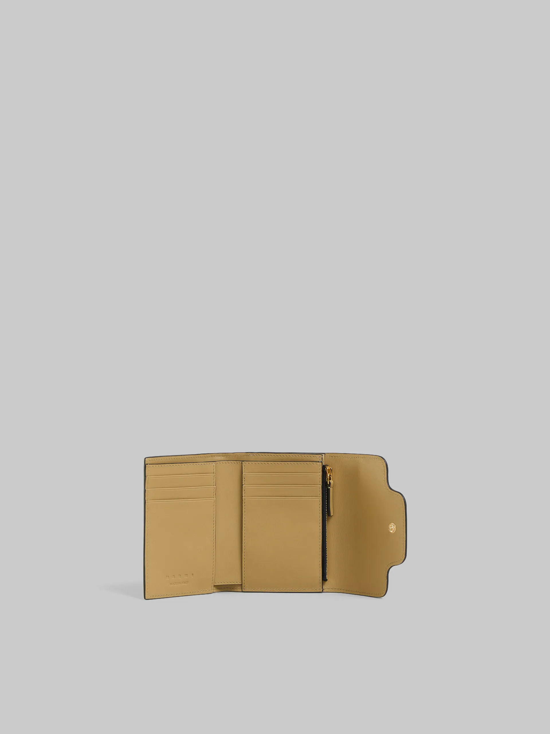 Wallets & Small Leather Goods>Marni Beige Leather Trunkaroo Trifold Wallet NOMAD/BEIGE