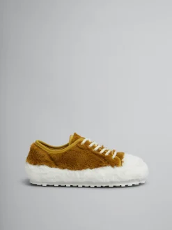 Sneakers>Marni Beige Teddy Tennis Sneaker WHITE/BEIGE