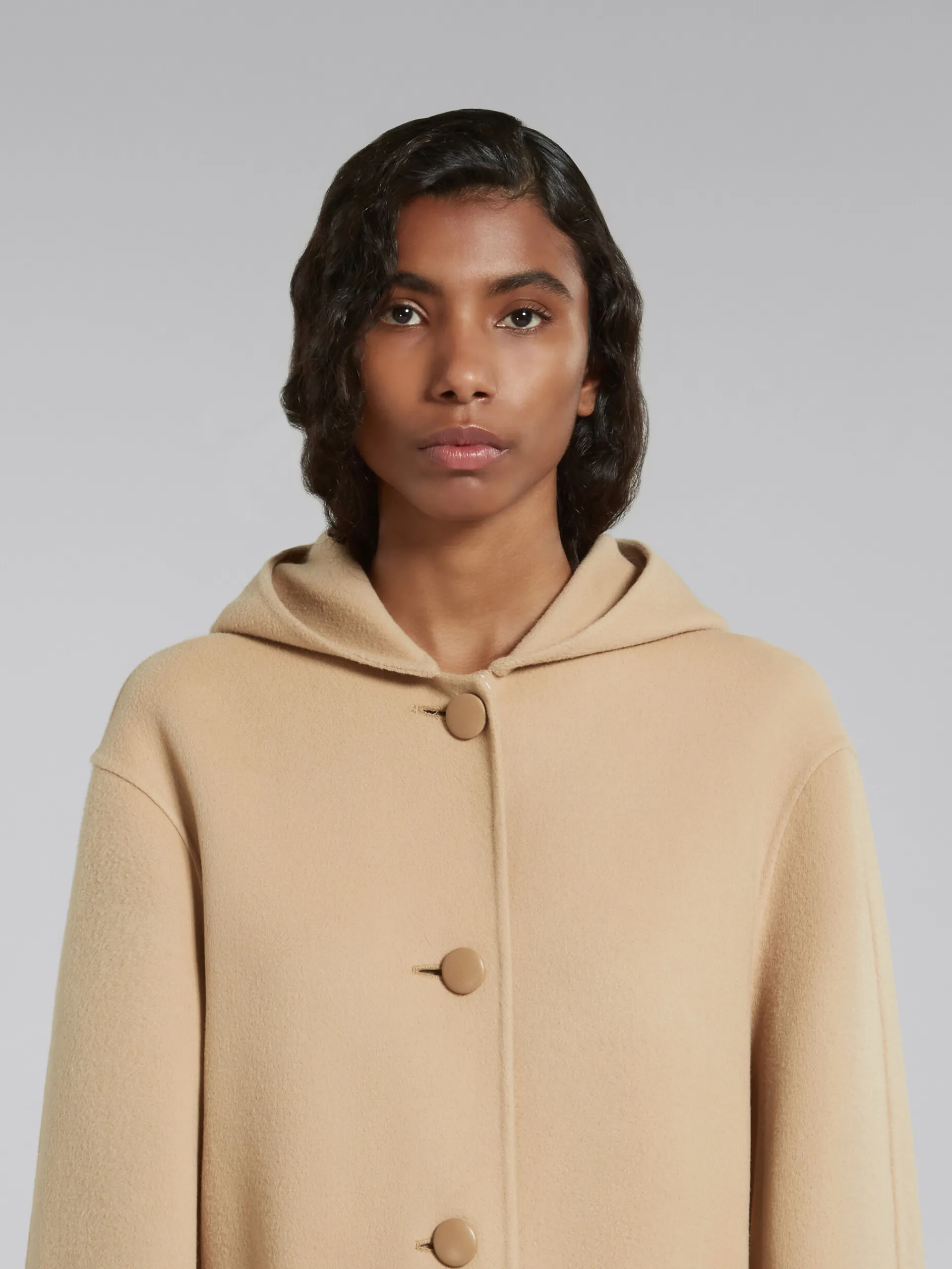 Coats & Jackets>Marni Beige Wool Coat With Waist Belt DIJON