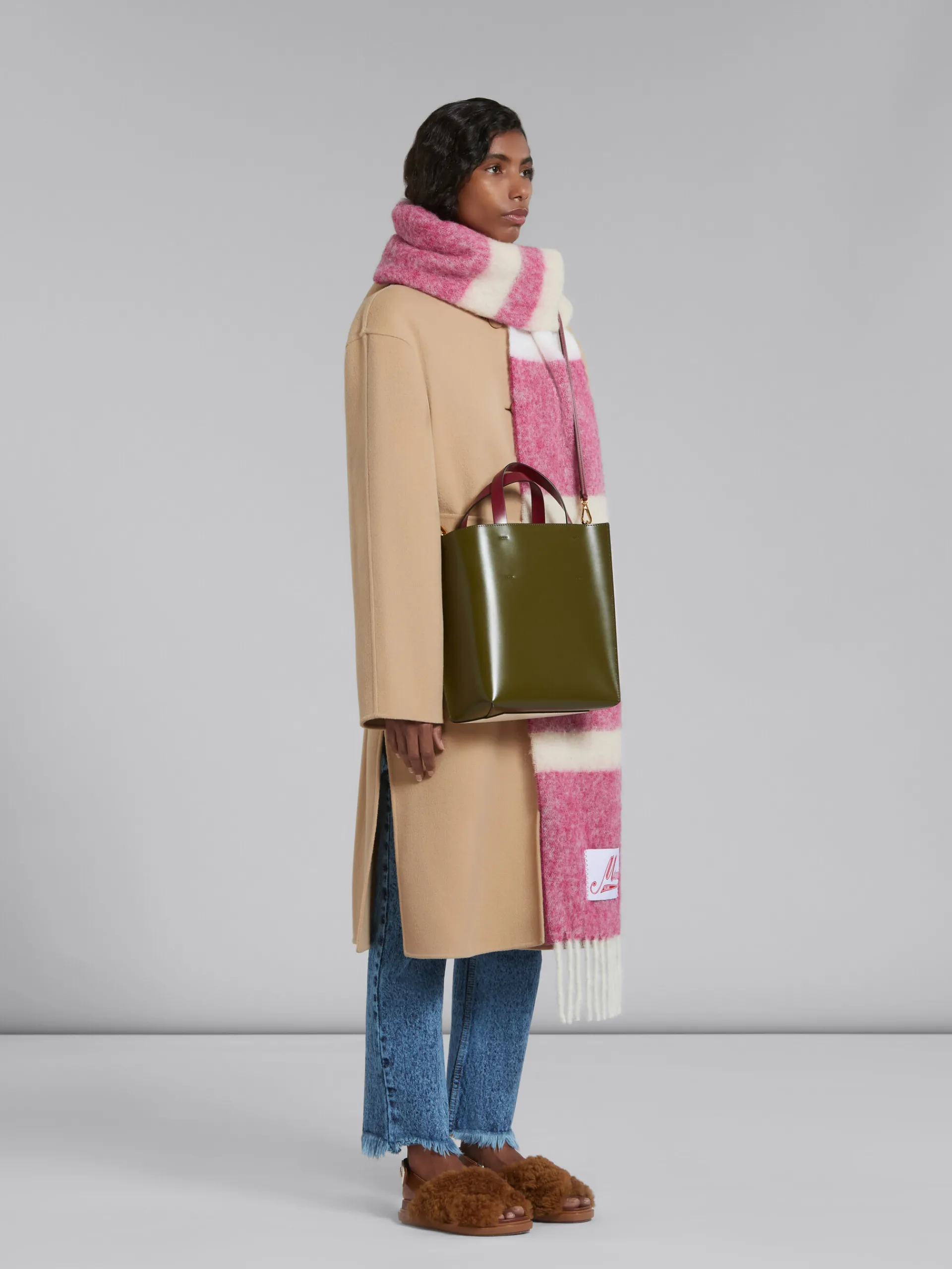 Coats & Jackets>Marni Beige Wool Coat With Waist Belt DIJON