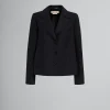 Coats & Jackets>Marni A-line Cady Jacket With Back Pleat BLACK