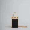 Crossbody Bags>Marni Black And Beige Jacquard Mini Shoulder Bag BLACK/SILKWHITE