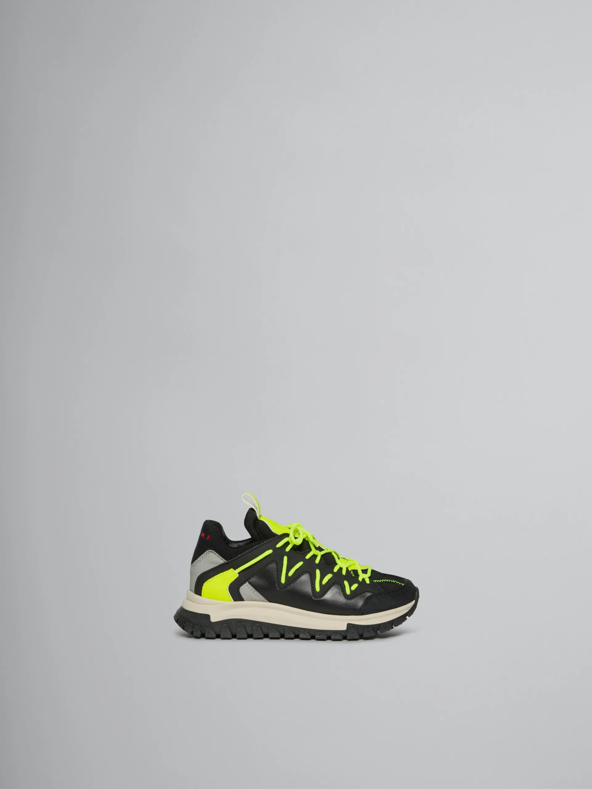 Kids>Marni Black And Fluorescent Yellow Running Sneaker BLACK/NEON YELLOW/GREY