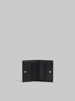 Wallets & Small Leather Goods>Marni Bi-fold Wallet With Mending Embroidery BLACK
