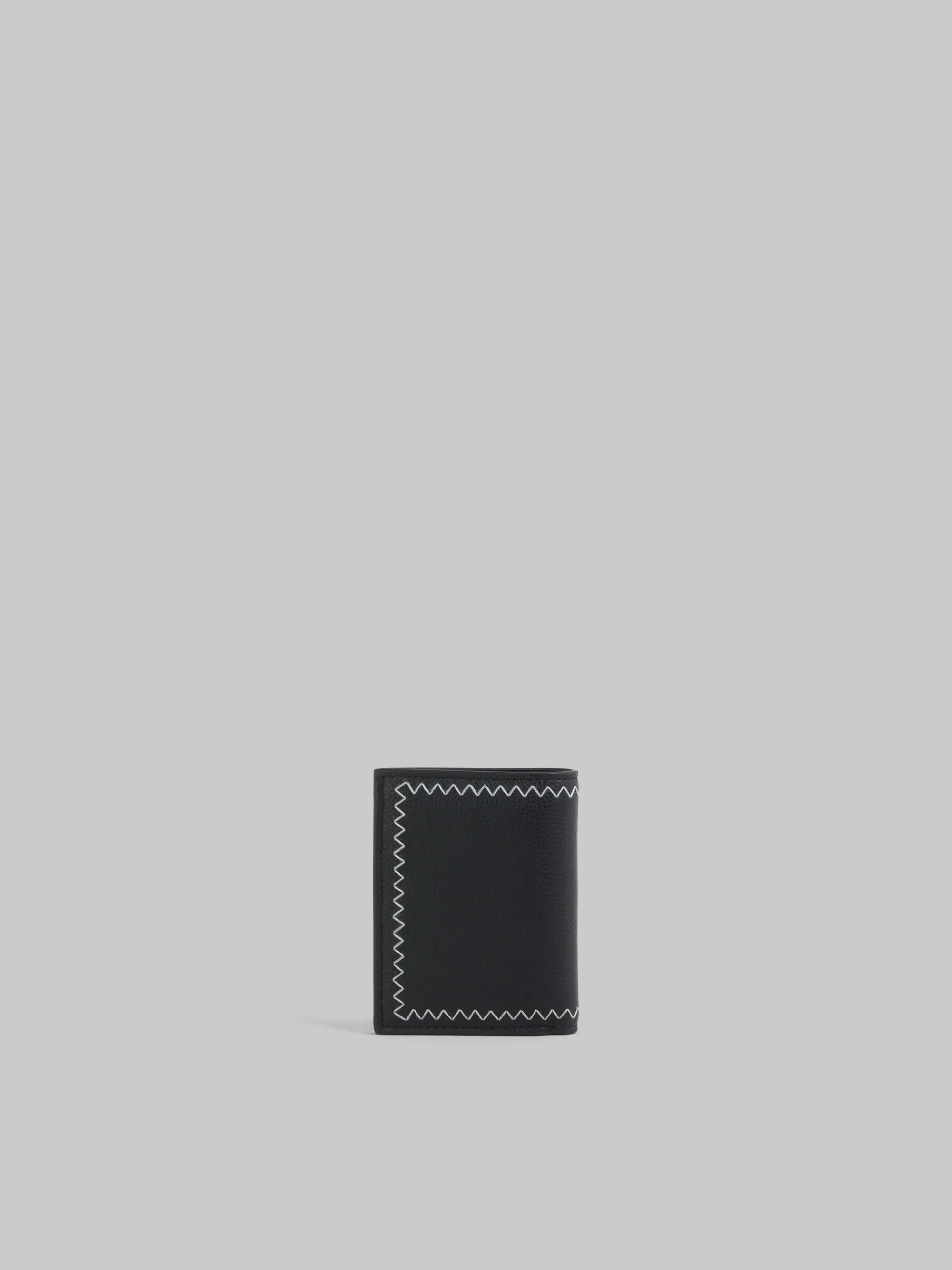Wallets & Small Leather Goods>Marni Bi-fold Wallet With Mending Embroidery BLACK