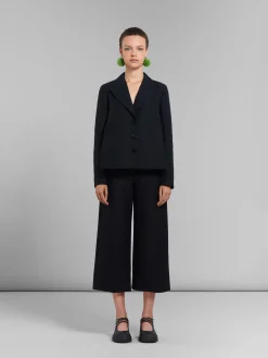 Pants>Marni Cady Cropped Trousers BLACK