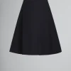 Skirts>Marni Cady Midi Skirt With Maxi Pleats BLACK