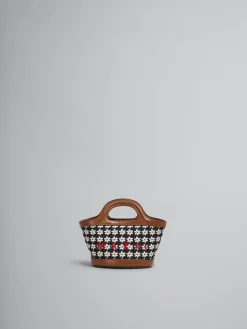 Handbags | Tropicalia Bag>Marni Black Canvas Tropicalia Micro Bag With Daisy Print RED/WHITE/BLACK