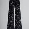 Matching Sets | Pants>Marni Flocked Loose Jeans With Crayon Print BLACK