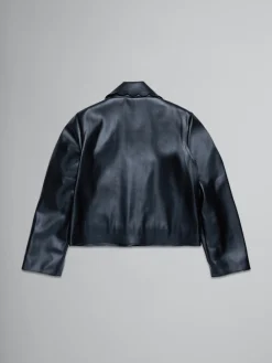 Kids>Marni Jacket In Soft Coated Fabric BLACK