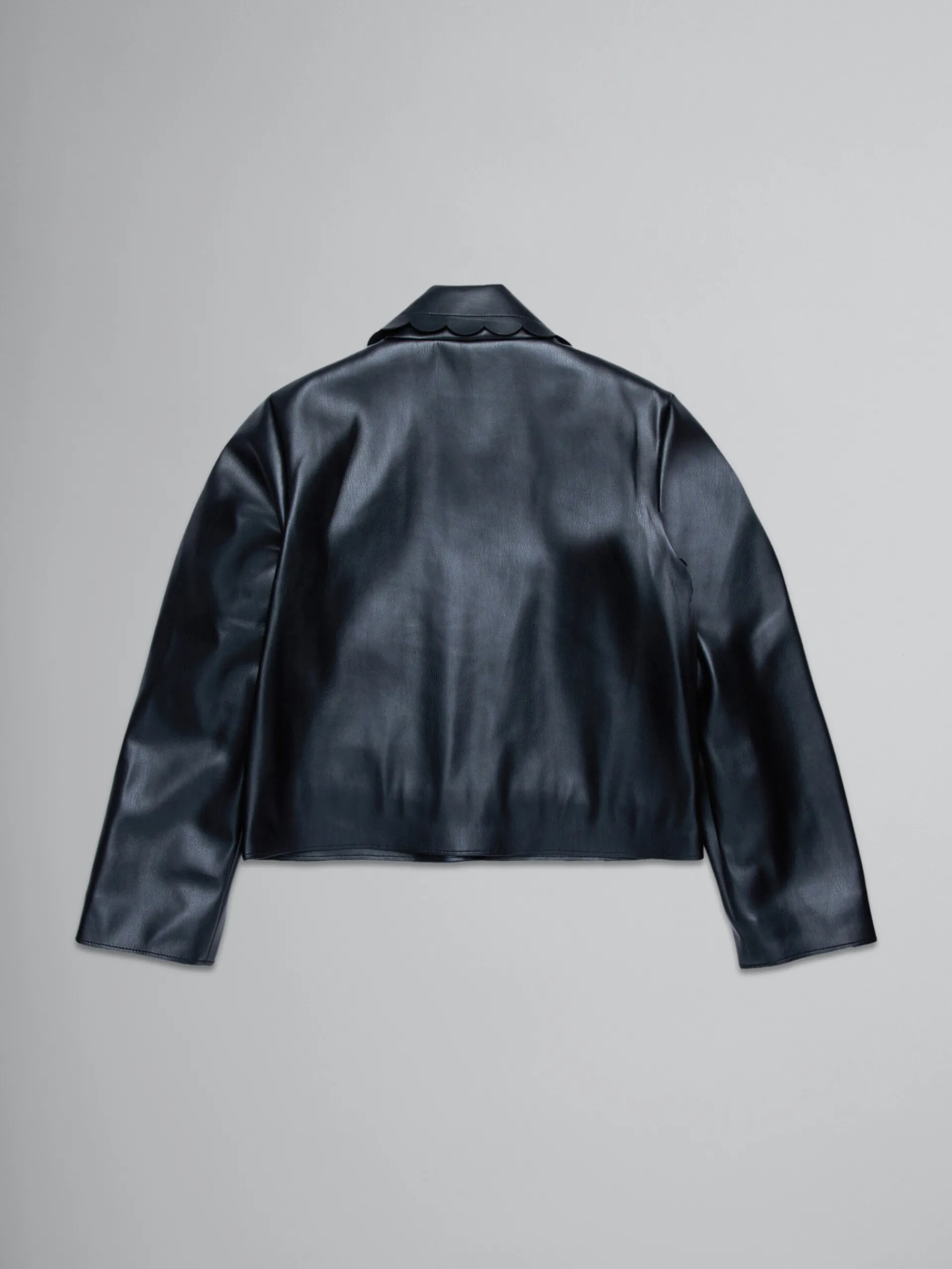 Kids>Marni Jacket In Soft Coated Fabric BLACK
