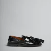 Flats>Marni Leather Bambi Loafer With Maxi Tassels BLACK