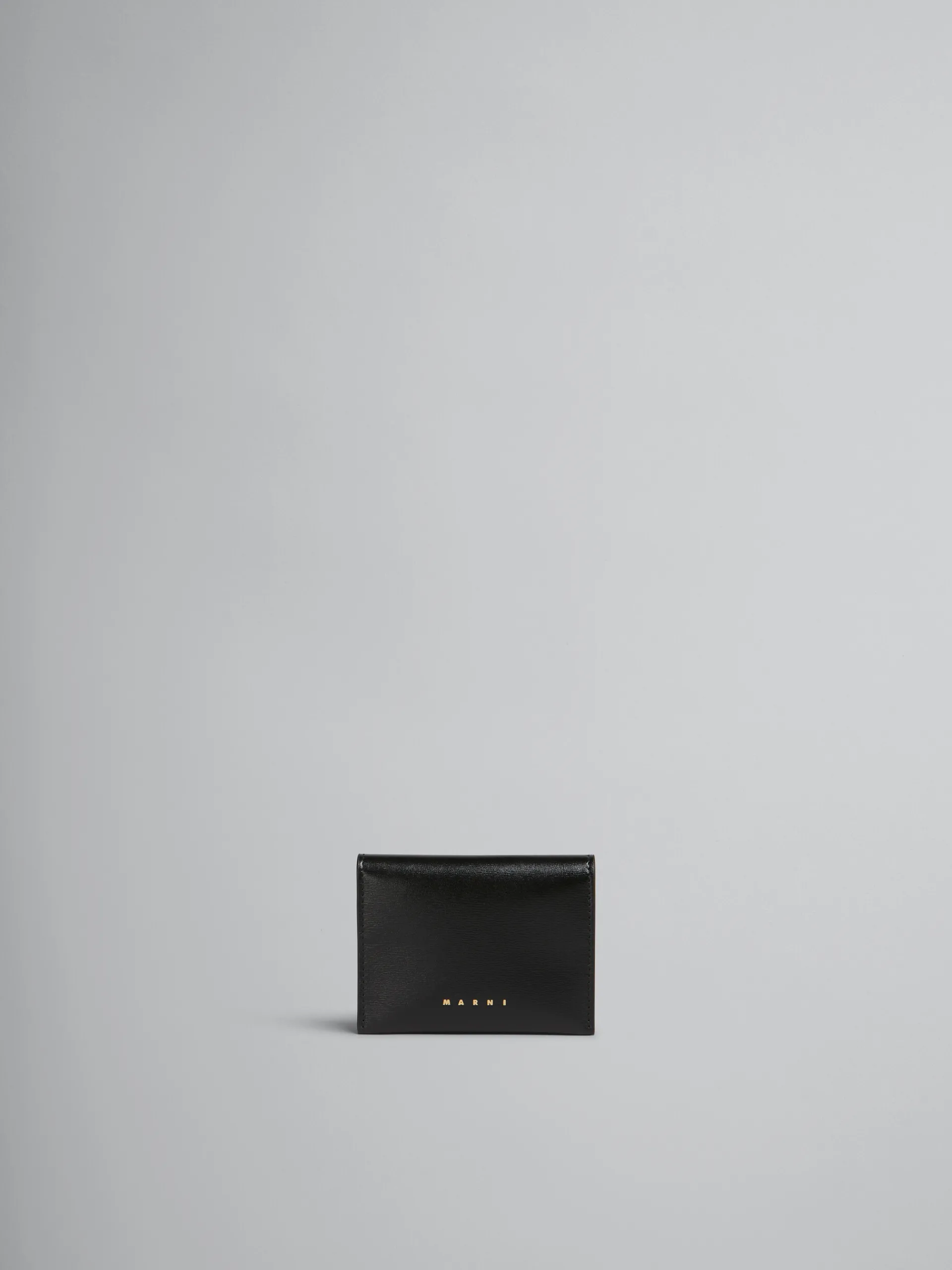 Wallets & Small Leather Goods>Marni Leather Bifold Card Case BLACK