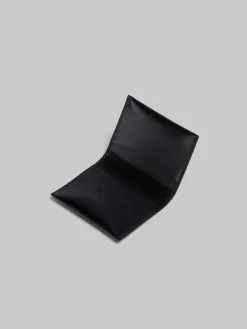 Wallets & Small Leather Goods>Marni Leather Bifold Card Case BLACK