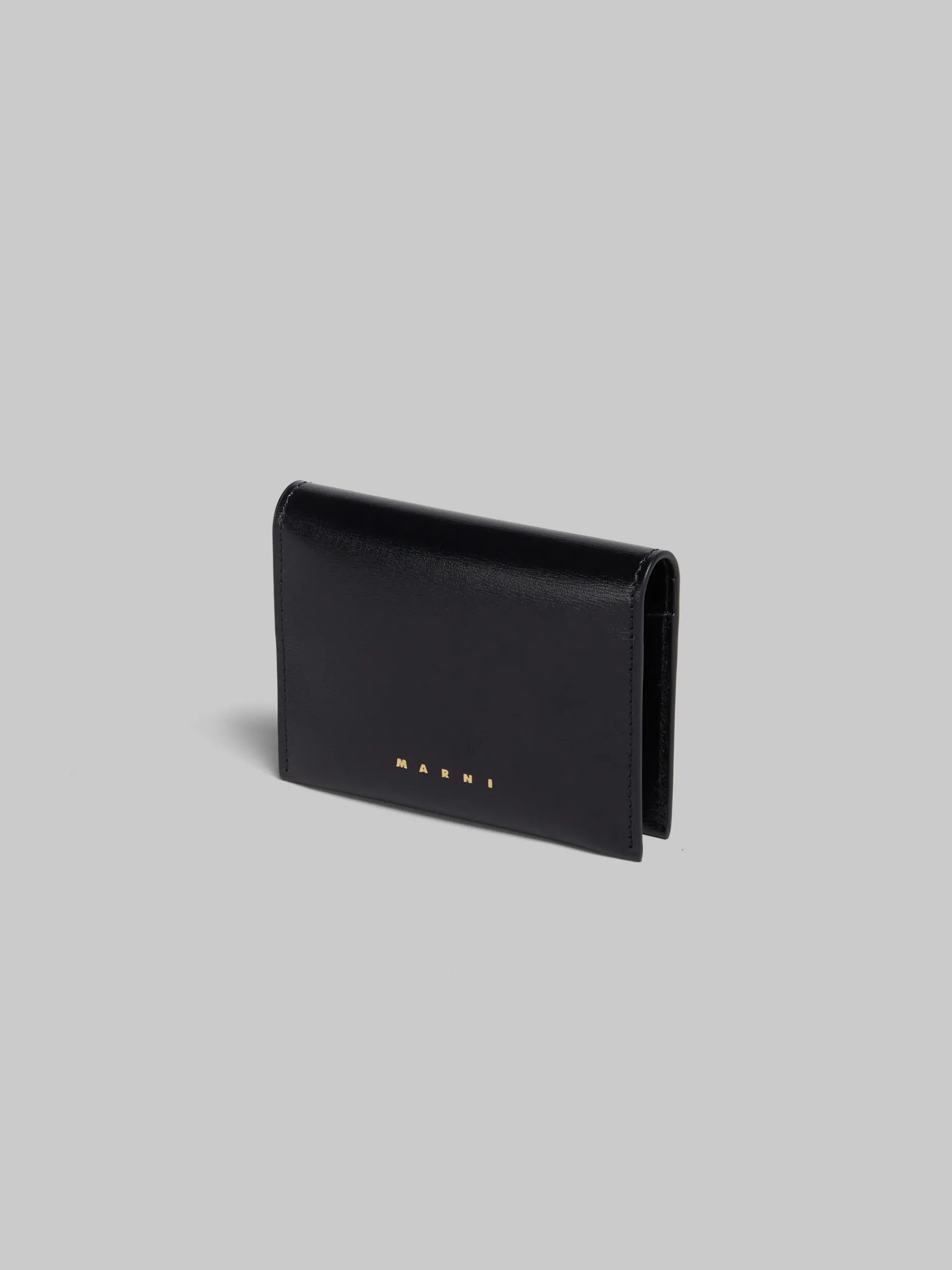 Wallets & Small Leather Goods>Marni Leather Bifold Card Case BLACK