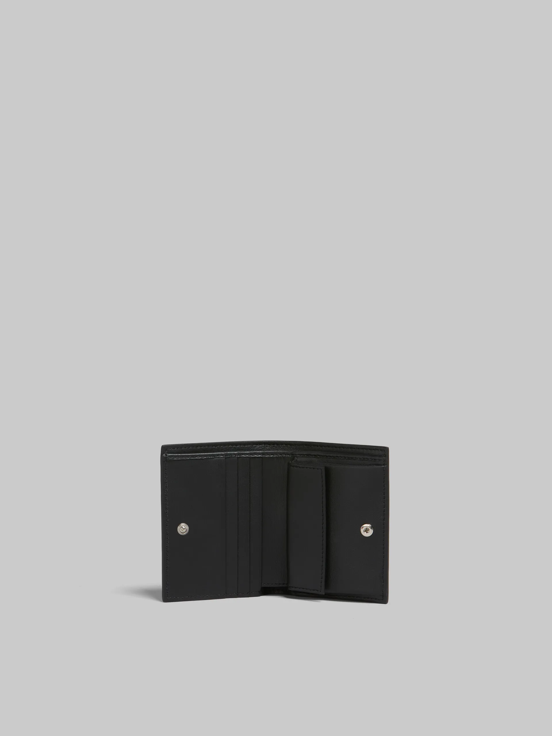 Wallets & Small Leather Goods>Marni Leather Bifold Wallet With Mending BLACK
