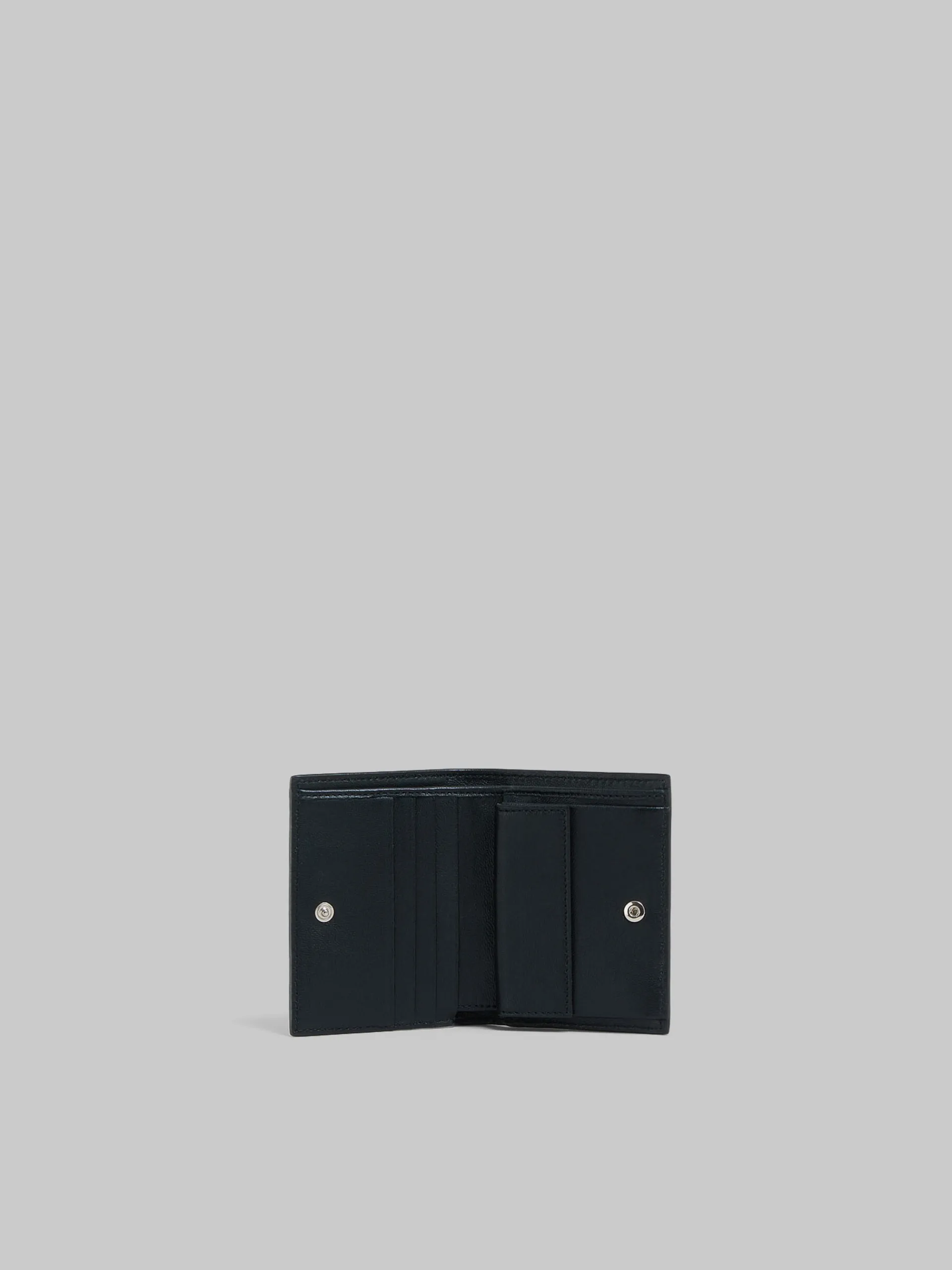 Wallets & Small Leather Goods>Marni Leather Bifold Wallet With Mending BLACK