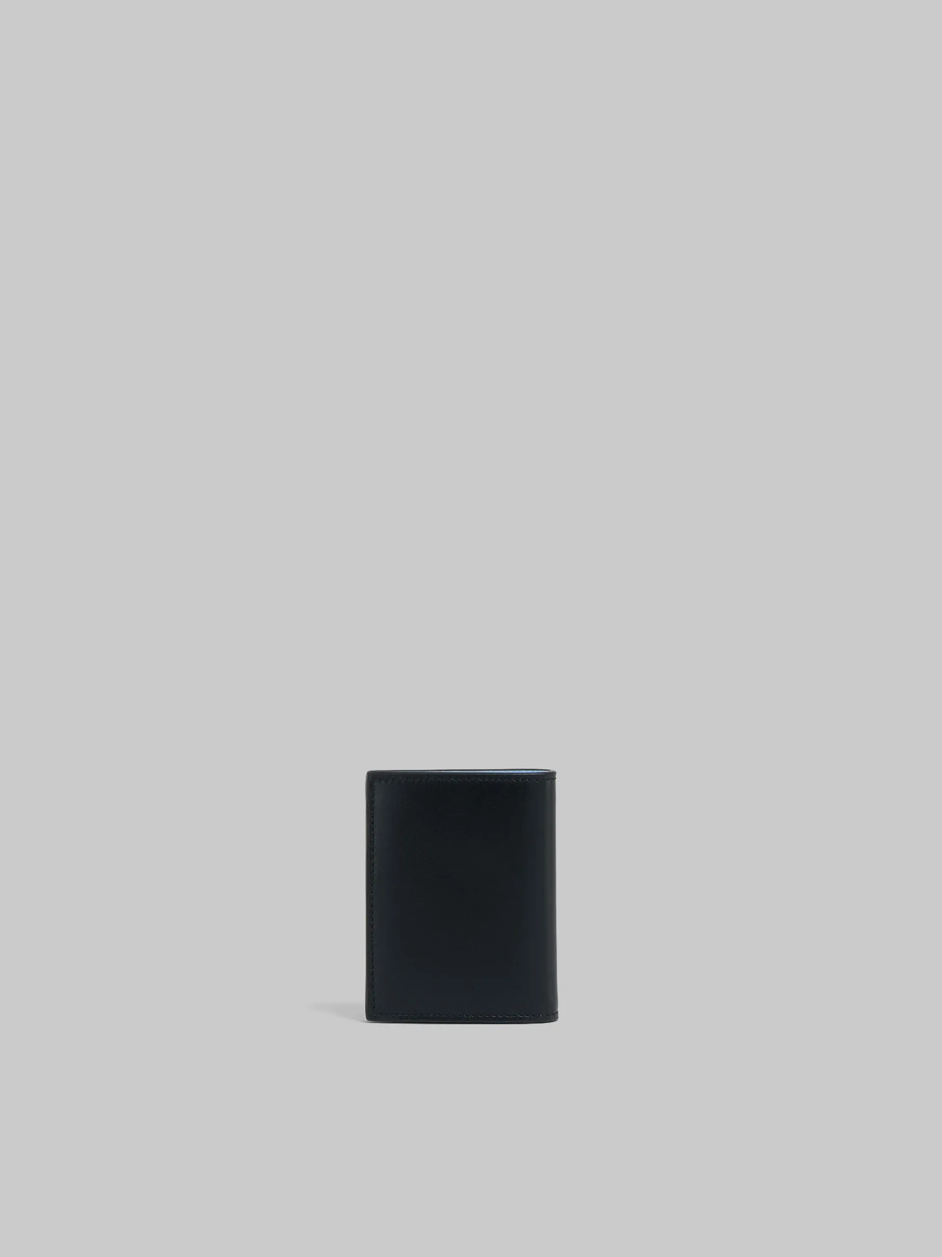 Wallets & Small Leather Goods>Marni Leather Bifold Wallet With Raised Logo BLACK