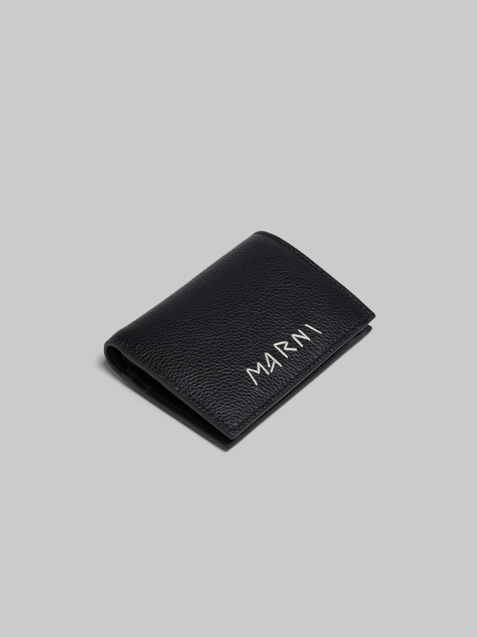 Wallets & Small Leather Goods>Marni Leather Bifold Wallet With Mending BLACK