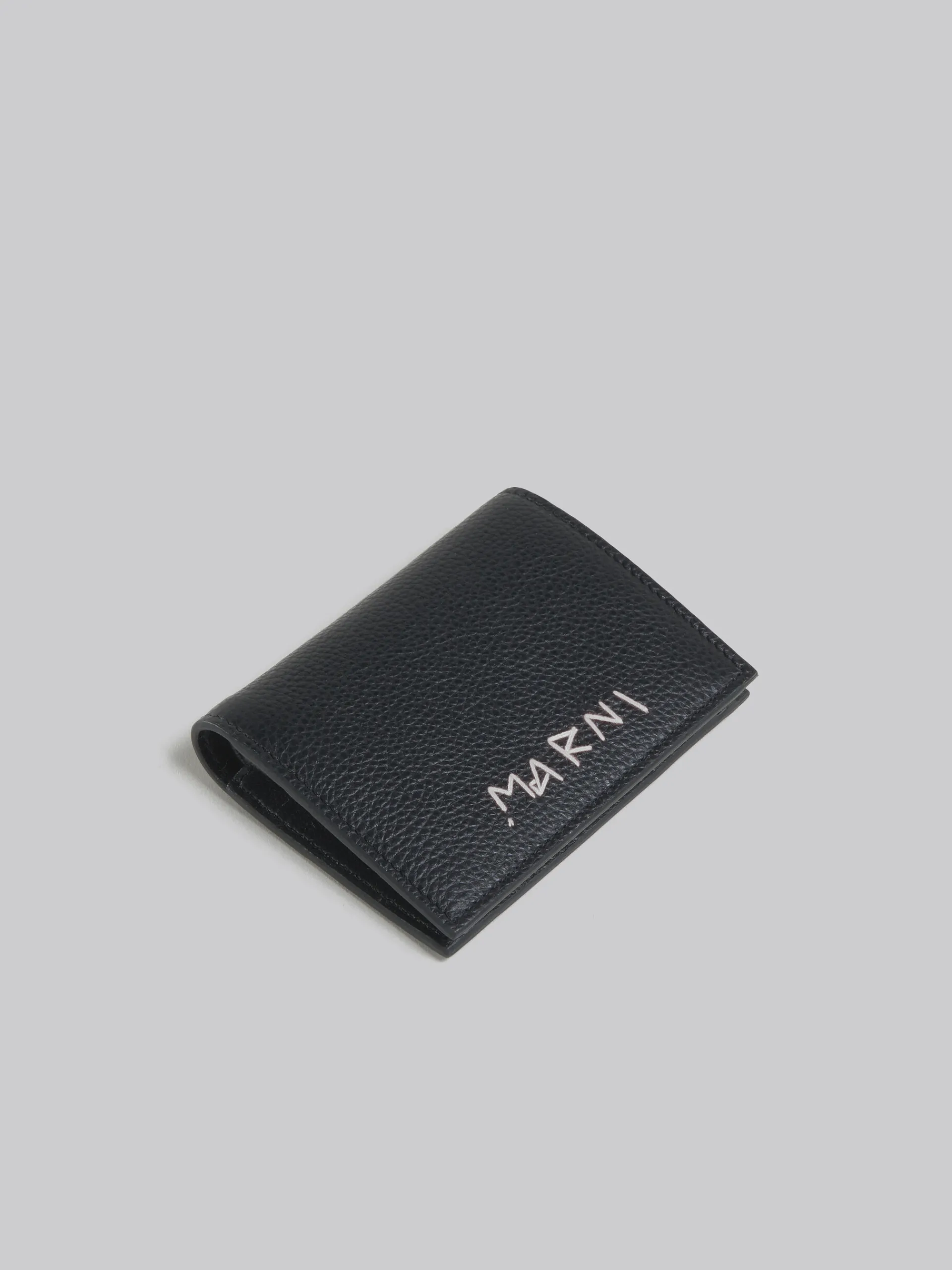 Wallets & Small Leather Goods>Marni Leather Bifold Wallet With Mending BLACK