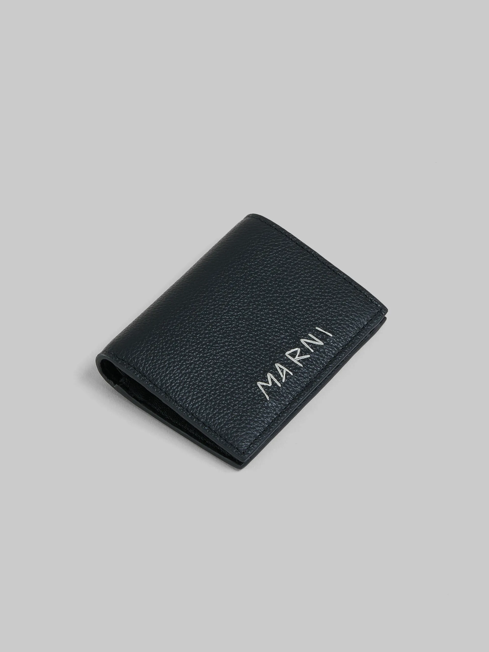 Wallets & Small Leather Goods>Marni Leather Bifold Wallet With Mending BLACK