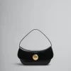 Shoulder Bags>Marni Leather Butterfly Medium Hobo Bag BLACK