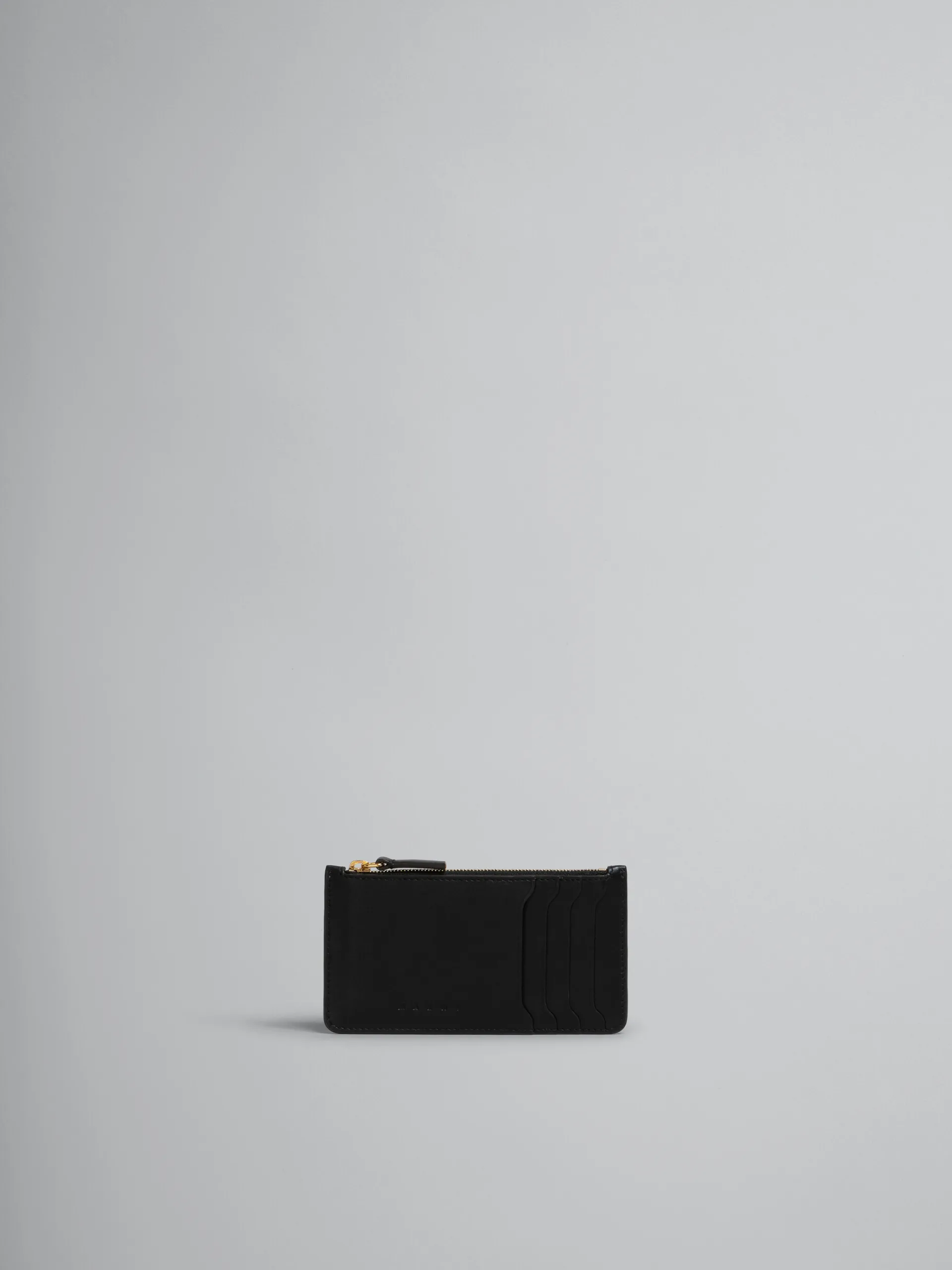 Wallets & Small Leather Goods>Marni Leather Card Case BLACK
