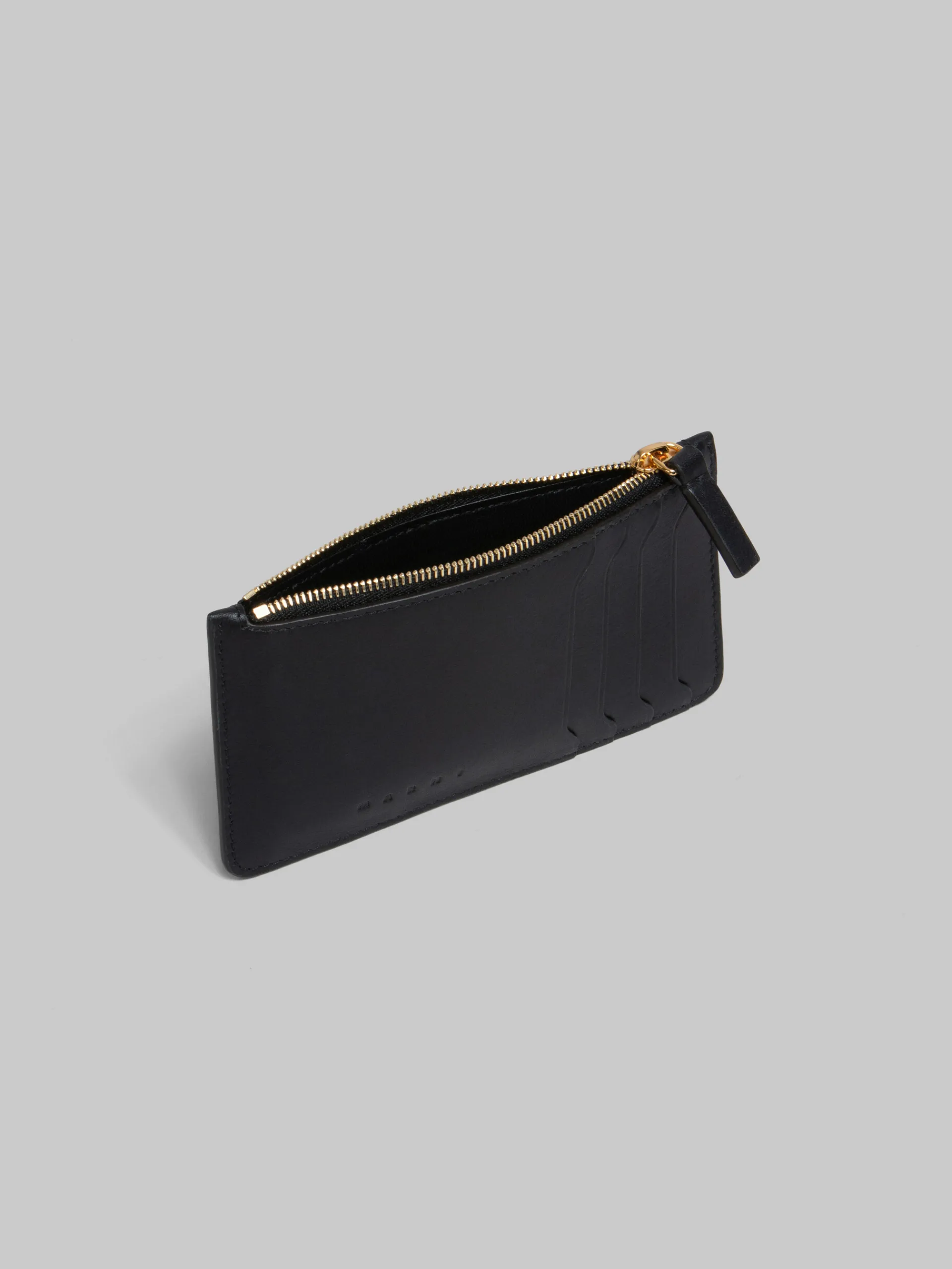 Wallets & Small Leather Goods>Marni Leather Card Case BLACK