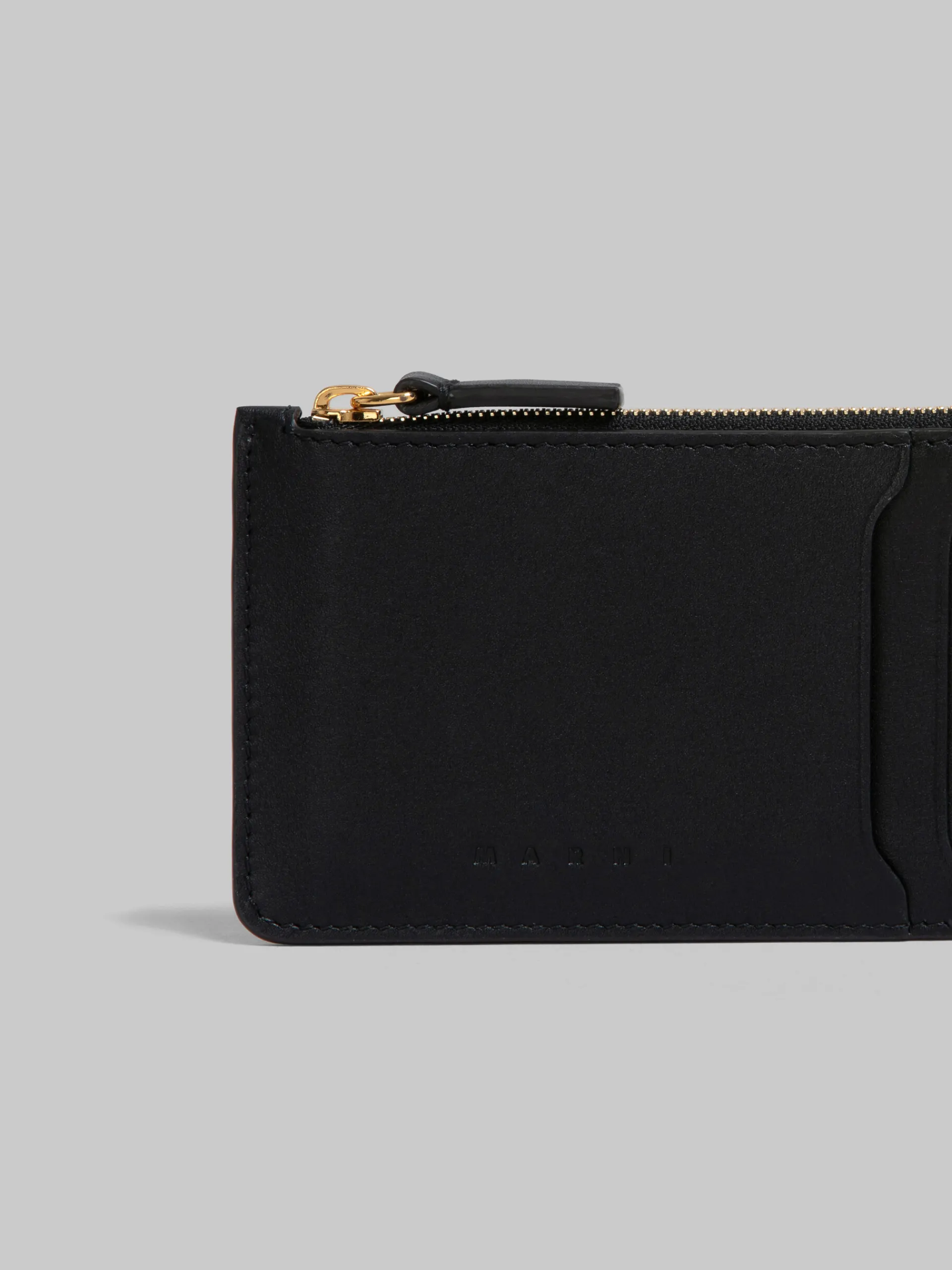 Wallets & Small Leather Goods>Marni Leather Card Case BLACK