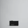 Wallets & Small Leather Goods>Marni Leather Card Case With Mending BLACK