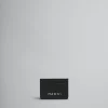 Wallets & Small Leather Goods>Marni Leather Cardholder With Mending BLACK