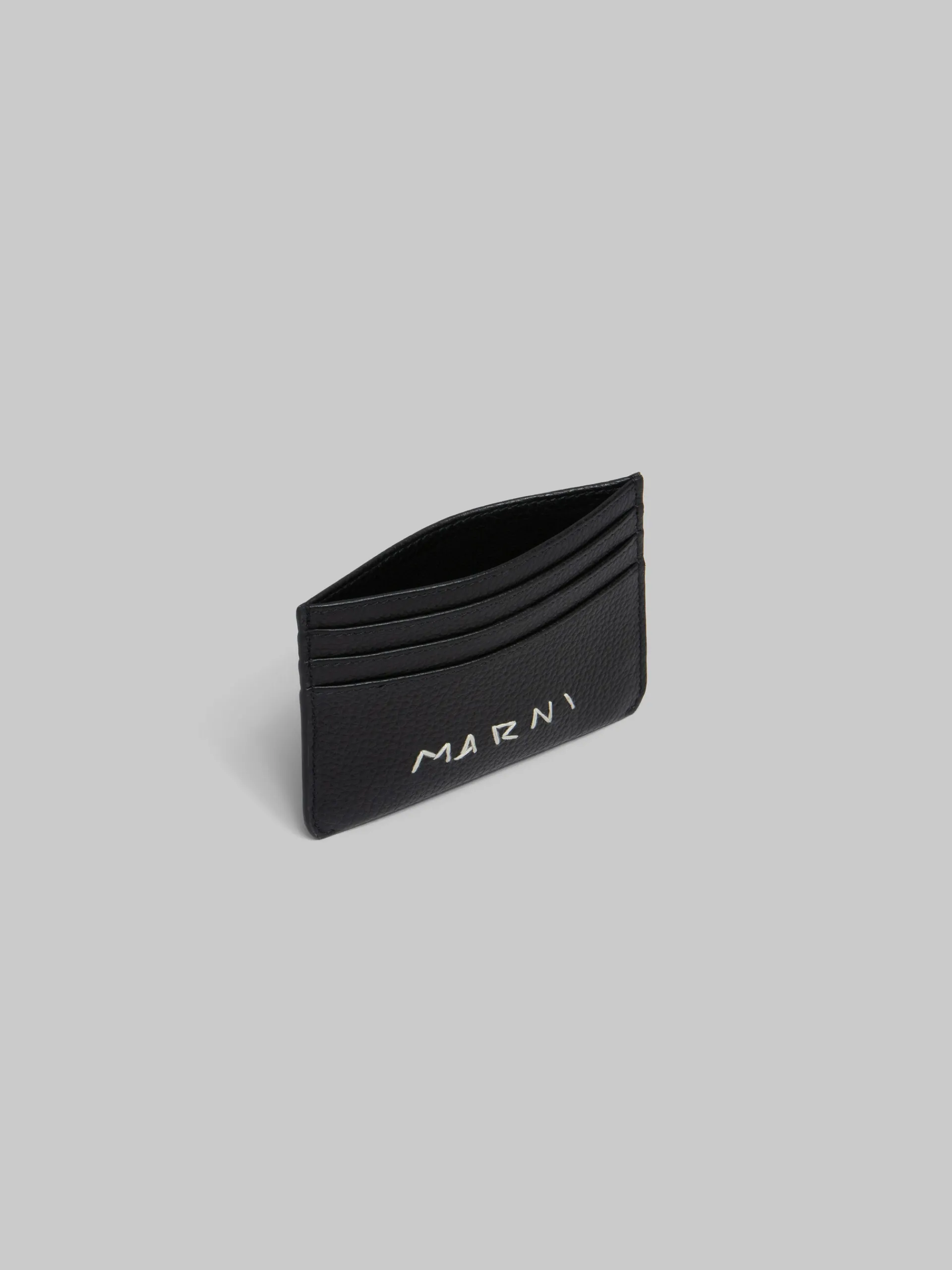 Wallets & Small Leather Goods>Marni Leather Cardholder With Mending BLACK