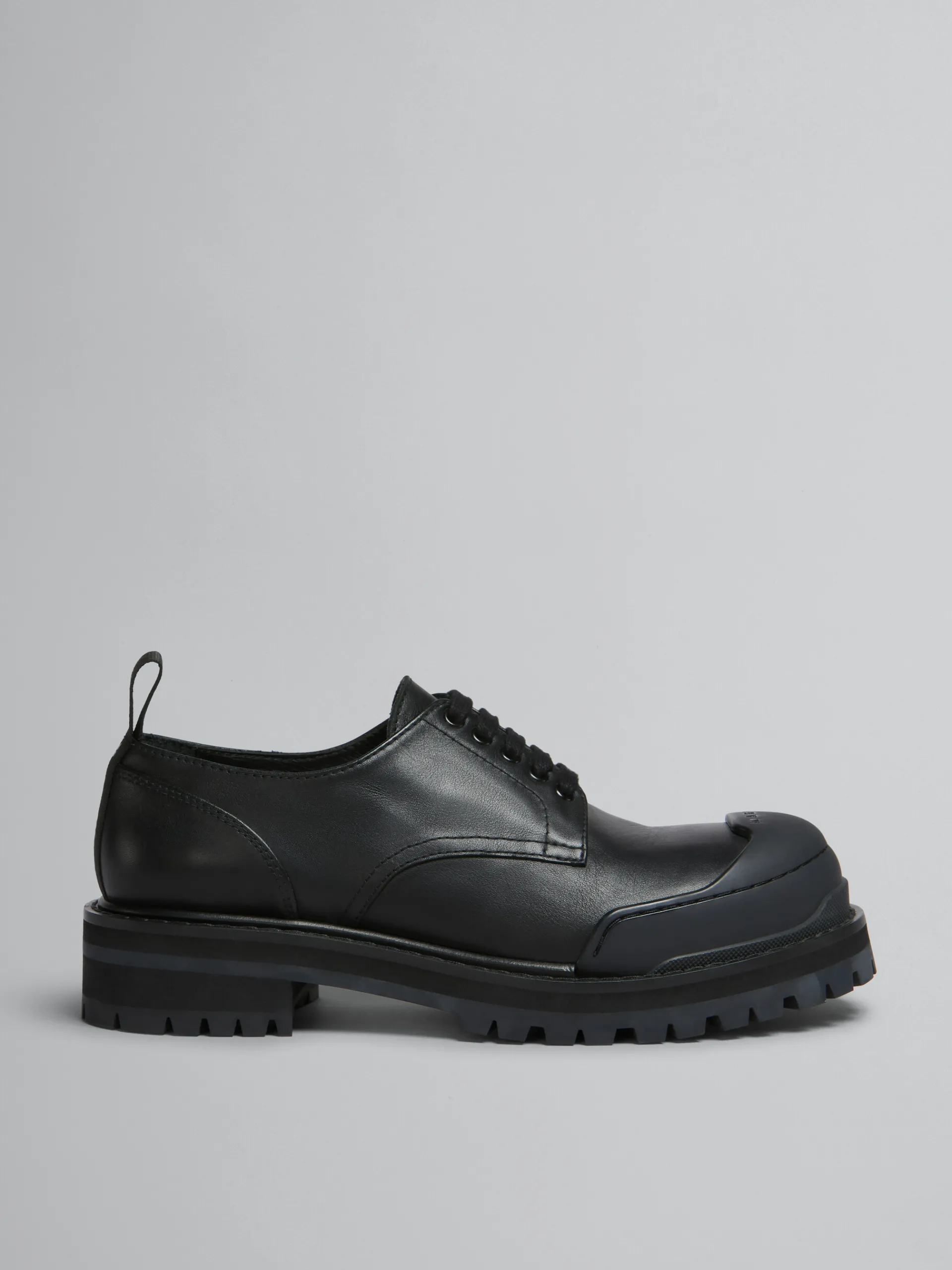 Lace Up & Loafers>Marni Leather Dada Army Derby Shoe BLACK
