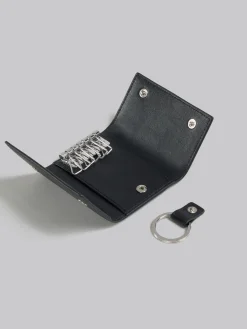 Other Accessories>Marni Leather Key Holder With Mending BLACK