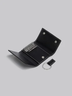 Other Accessories>Marni Leather Key Wallet BLACK
