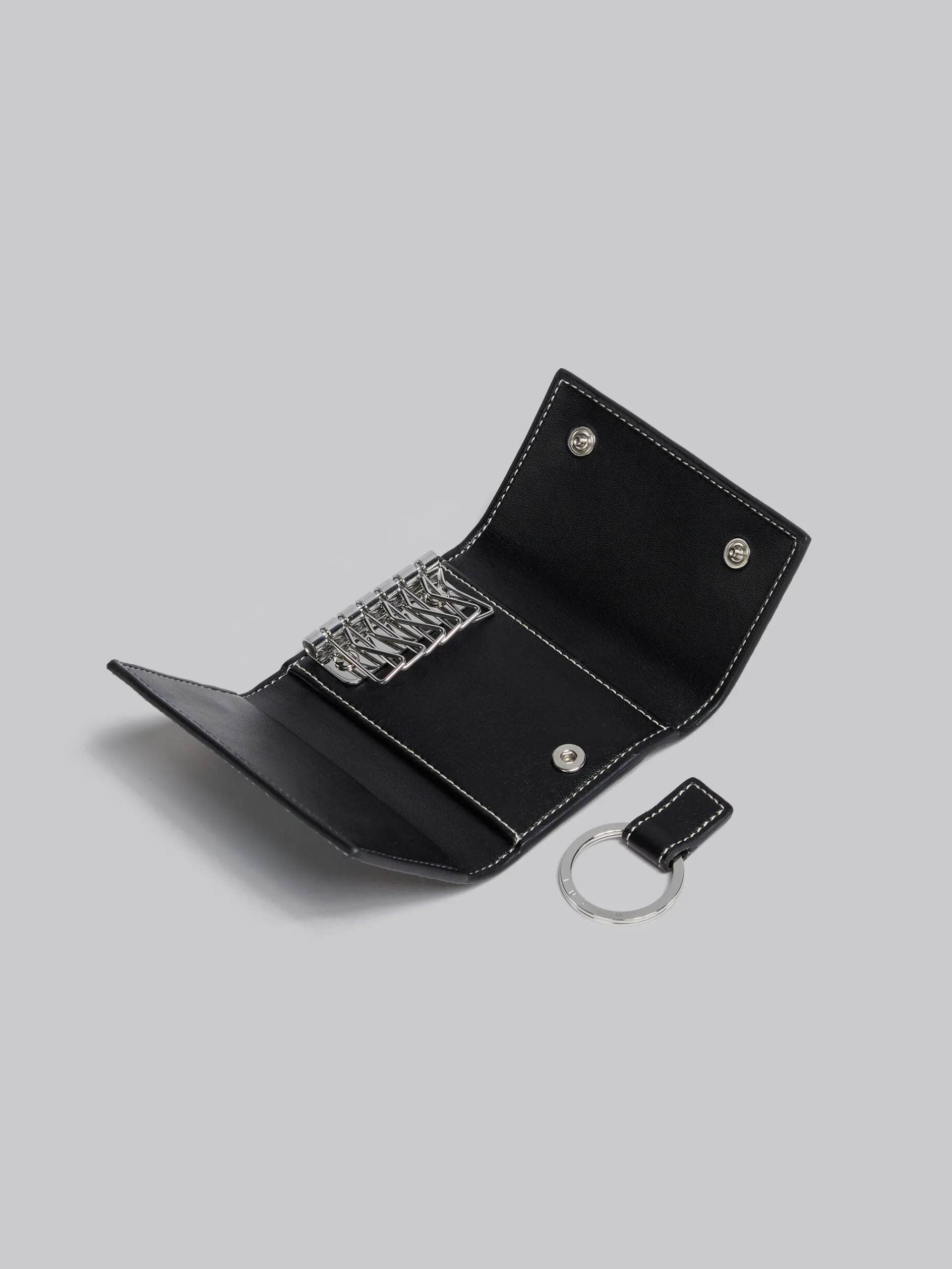 Other Accessories>Marni Leather Key Wallet BLACK
