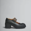 Heels | Sneakers>Marni Leather Pablo Triple-buckle Mary Jane Shoe BLACK