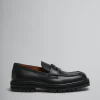 Lace Up & Loafers>Marni Leather Piercing 2.0 Chunky Loafer BLACK