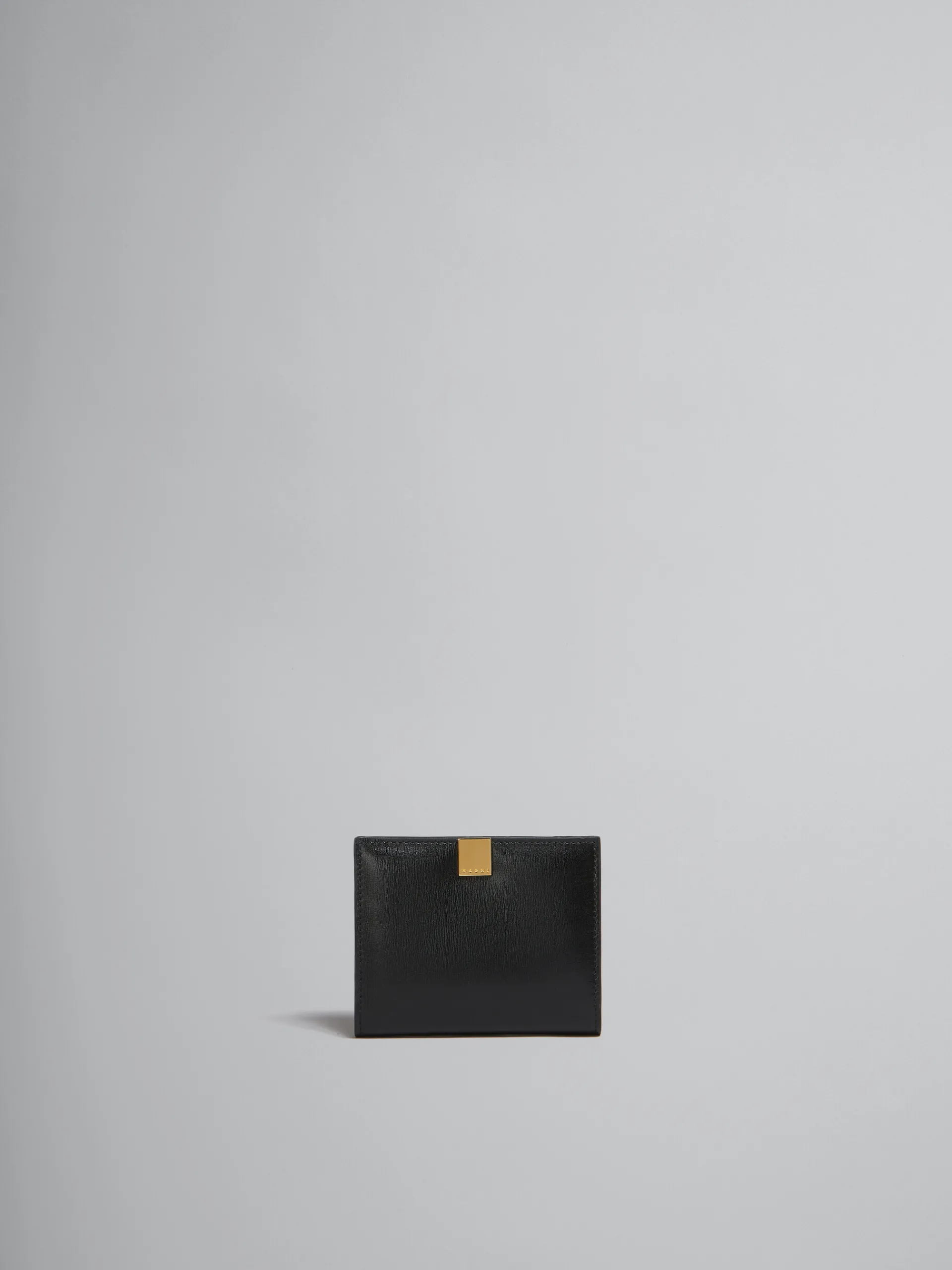Wallets & Small Leather Goods>Marni Leather Trifold Prisma Wallet BLACK