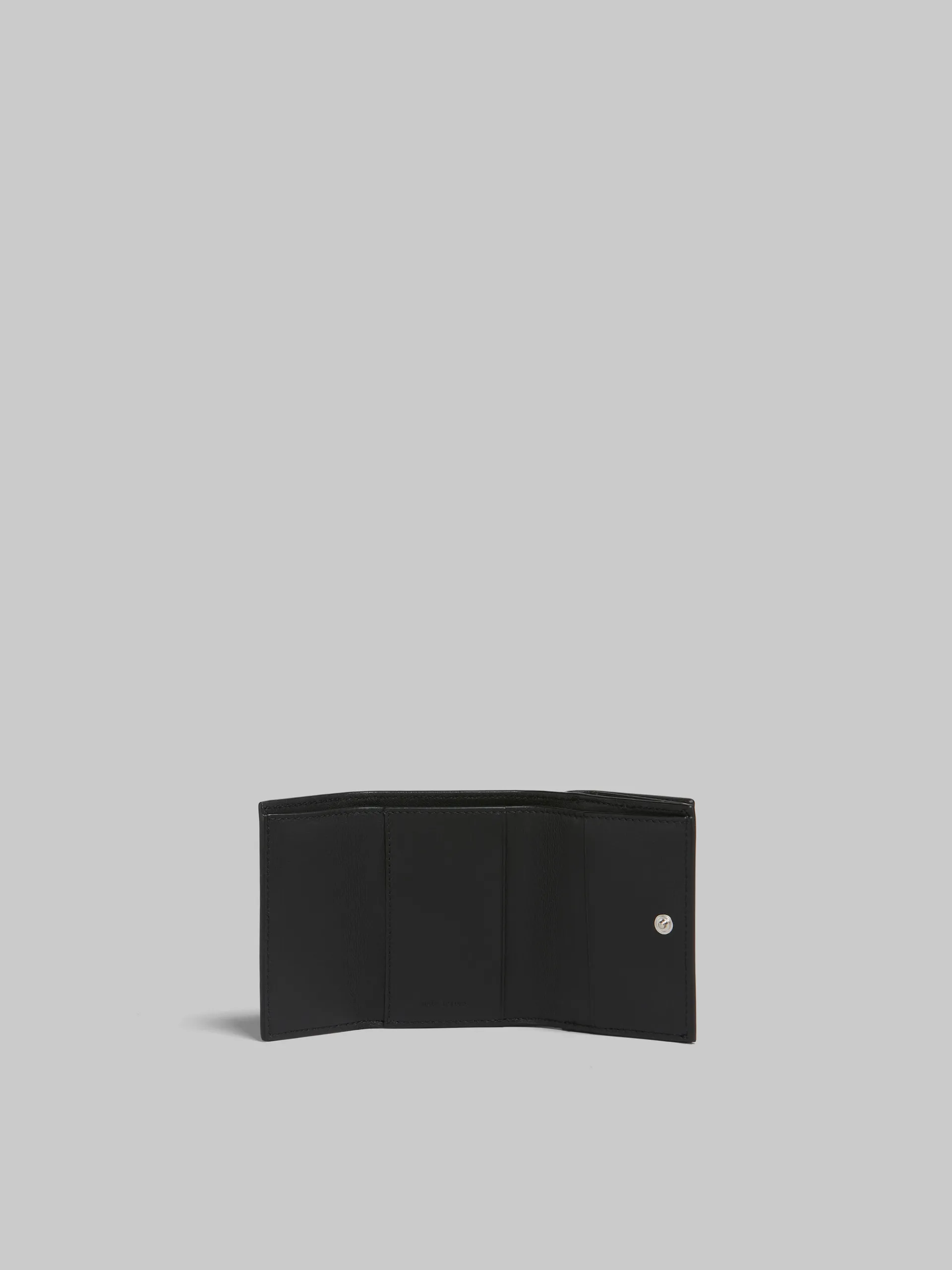 Wallets & Small Leather Goods>Marni Leather Trifold Wallet With Mending BLACK