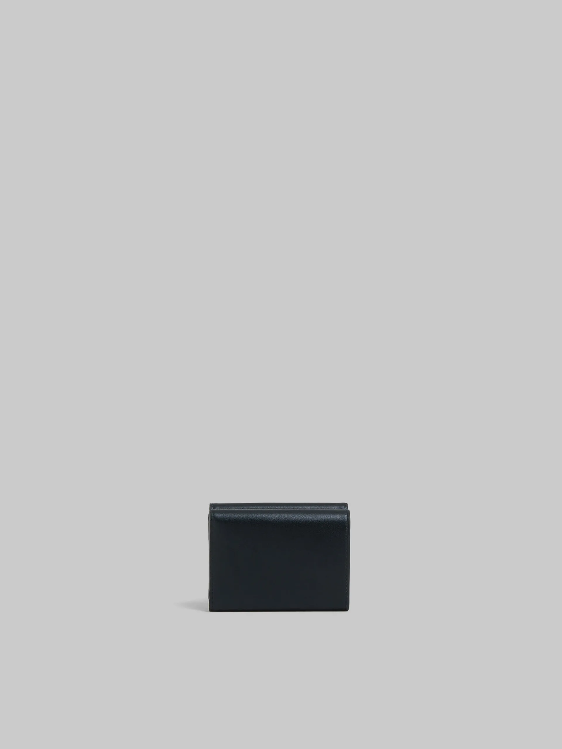 Wallets & Small Leather Goods>Marni Leather Trifold Wallet With Raised Logo BLACK